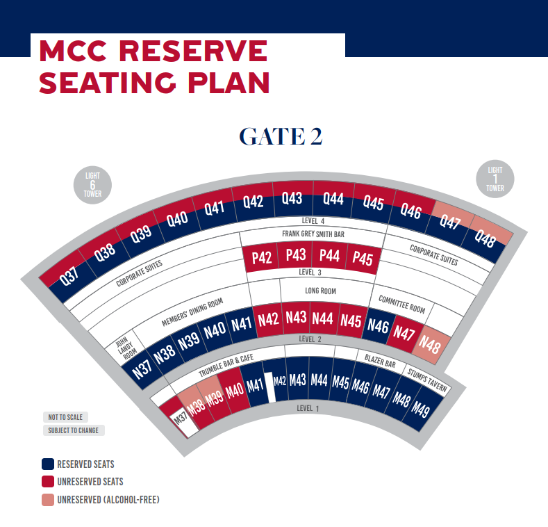 2024 AFL Grand Final MCC Reserve Seating Plan