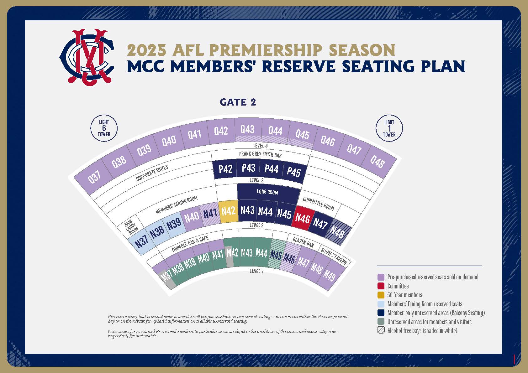 2025 AFL Premiership Season Reserve map