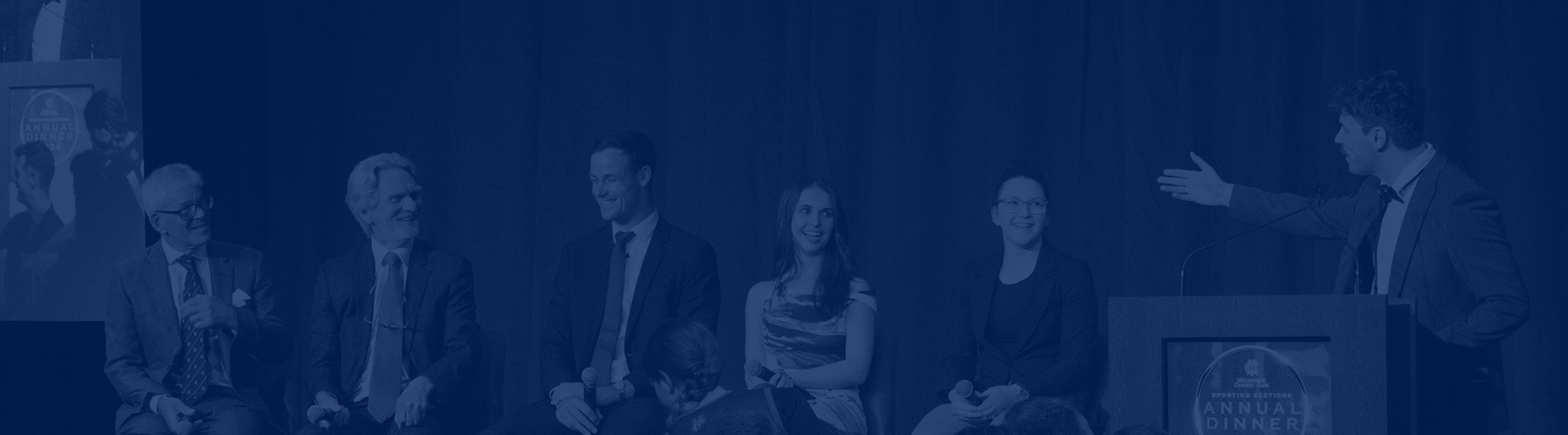 MCC Sporting Sections Dinner 2024 panel of guest speakers