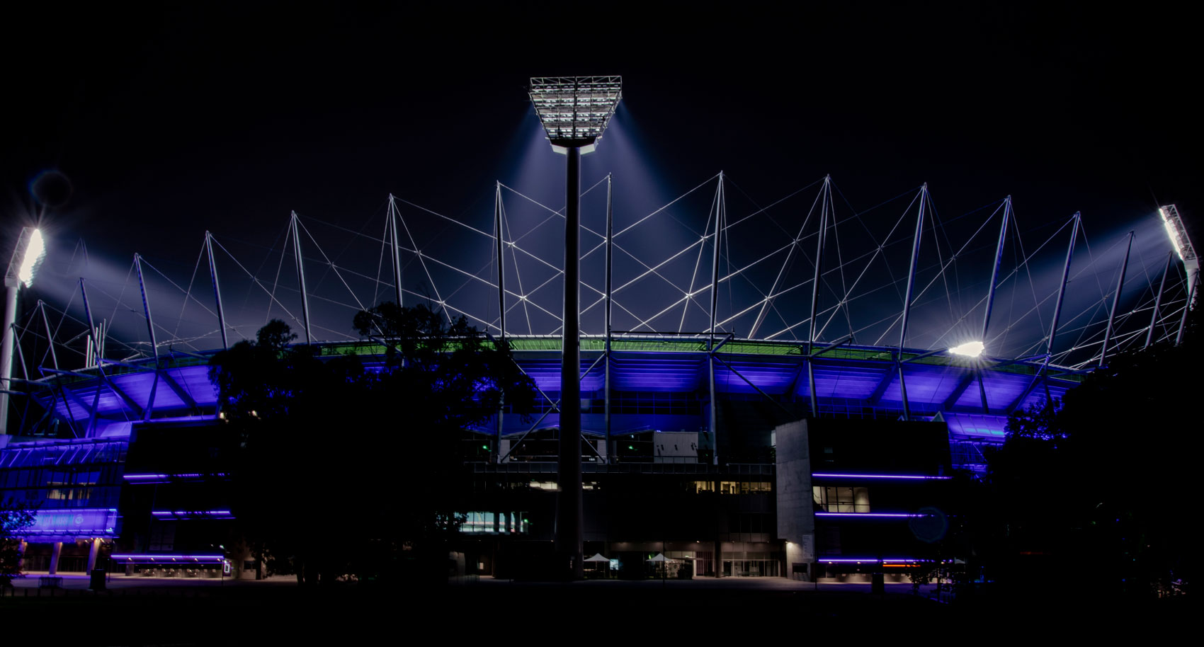 MCG lights up blue