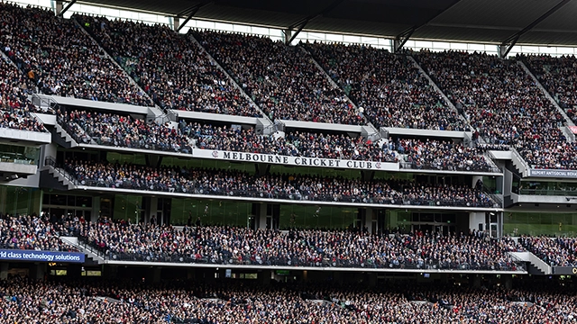 The MCC Members' Reserve on ANZAC Day at the MCG The MCC Members' Reserve on ANZAC Day at the MCG
